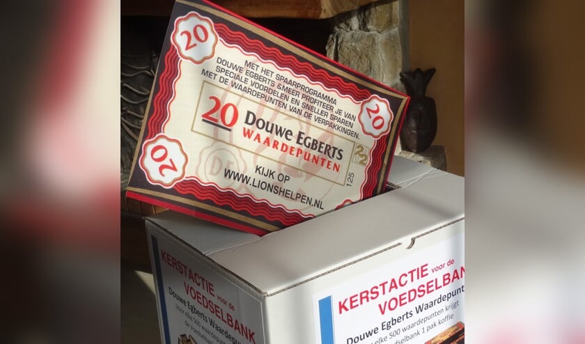 <p>Bij diverse supermarkten kunnen klanten hun Douwe Egberts waardepunten inleveren. De Lions Clubs zorgen ervoor dat ze bij Douwe Egberts terechtkomen en dat de voedselbanken er pakken koffie voor terugkrijgen.</p>