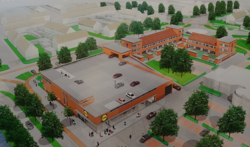 Een artists impression van de bouwplannen voor het Amaliaplein, die woensdag werd getoond.