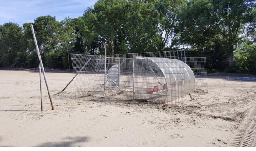 De 'hut' op het RCL veld. | Foto: Gemeente Leiderdorp
