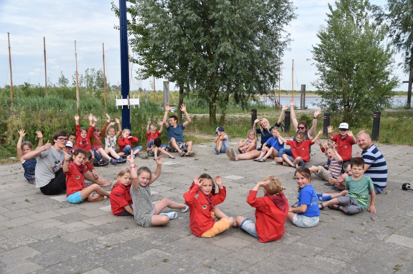 Gezellig met z'n allen op kamp.