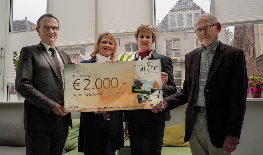 V.l.n.r. Nico Soek van Arum, Jacqueline Bouts van Xenia, Mariëtte Keppel van Xenia en Kees van Pernis van Vox Humana.