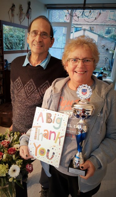 Vic en Maryse Leunissen, ereleden 2019 van tennisvereniging LTC de Munnik Leiderdorp.