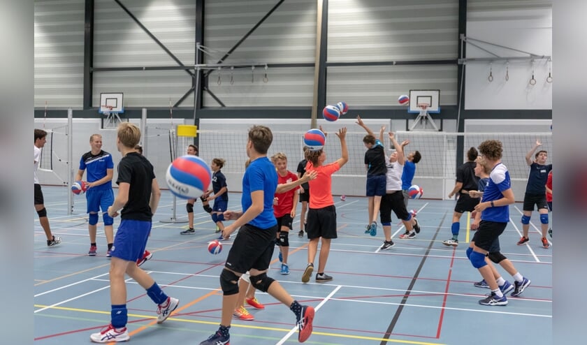 Jongens uit de hele regio leerden zaterdag onder leiding oud-international Yannick van Harskamp weer een stapje beter volleyballen. | Foto: Bas Leeflang (VCS)