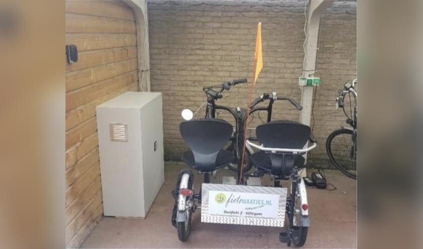 <p>Een mooie droge plek voor een van de Duofietsen is gevonden bij Meerlanden.</p>