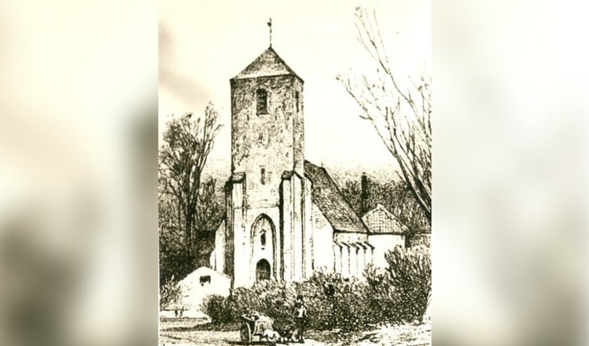 Tekening van de Grote Kerk.