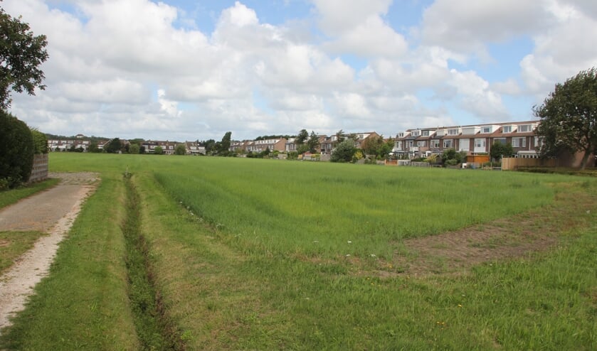 Op dit perceel hyacintengrond zouden 32 GOM-woningen moeten verrijzen. | Foto: WS