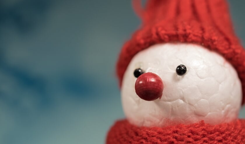 <p>Deze sneeuwpop is van piepschuim en die doet dan ook niet mee met de wedstrijd. Wij zoeken foto's van echte sneeuwpoppen die deze week gemaakt zijn, dus stuur ze in en maak kans op een leuke prijs.</p>